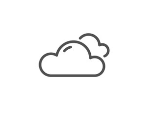 Cloudy weather line icon. Clouds sign. Sky symbol. Quality design element. Linear style cloudy weather icon. Editable stroke. Vector