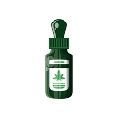 cannabis bottle product dropper icon