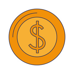 saving money cash coin cartoon