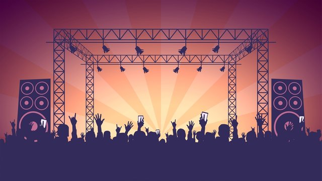 rock concert stage clipart