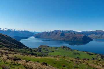Fototapeta premium Stunning views from the top of Roy's Peak in Wanaka New Zealand