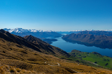 Stunning views from the top of Roy's Peak in Wanaka New Zealand