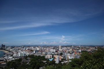 view of the city from above