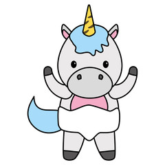 cute little unicorn baby character