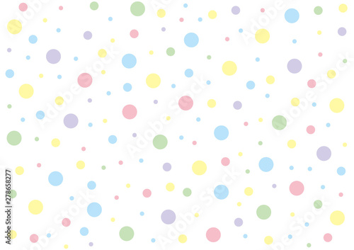 パステルカラー ドット背景 Wall Mural Wallpaper Murals Kid A パステルカラー ドット背景 Wall Mural Wallpaper Murals Kid A