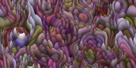 Smooth waxy spikes like melted wax or coral or organic surfac