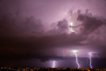Lightnings Dancing at the Horizon