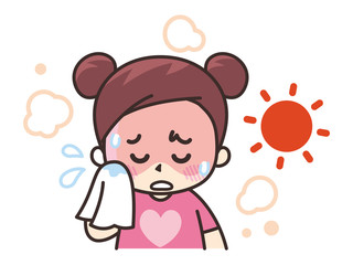熱中症になりそうな女の子