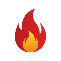 fire logo icon design template vector