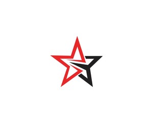 Obraz premium Red and blue Star business Logo Template vector icon