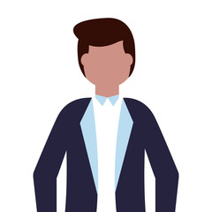 flat design wedding people groom