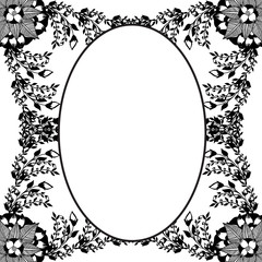 Style for wreath frame, background white. Vector