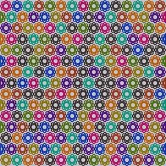 The Dark of Colorful Flowers Design Wallpaper