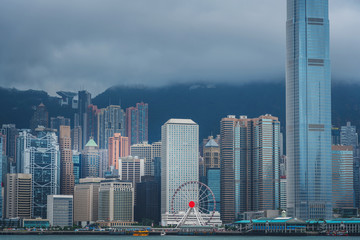 Fototapeta premium Hong Kong skyline, View From Victoria Harbour