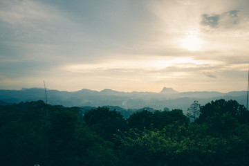 sunset in the kandy mountains