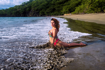 young woman on the beach