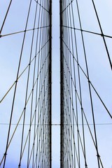 Obraz premium brooklyn bridge cables 