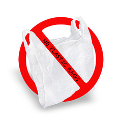 No Plastic bag sign