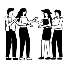 couple romantic love flat design