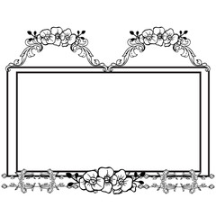 Greeting card, beauty of wreath frame. Vector