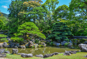 Idyllic landscape of Japanese garden