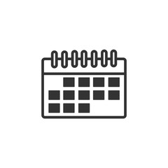 Calendar icon template color editable. Calender on the wall symbol vector sign isolated on white...