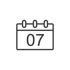 Calendar icon template color editable. Calender on the wall symbol vector sign isolated on white background. Simple logo vector illustration for graphic and web design.