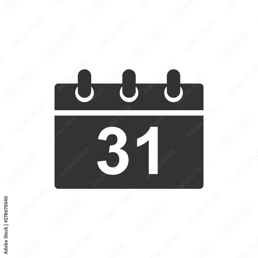 Aufkleber calendar icon template color editable. calender on the wall symbol vector sign isolated on white bac
