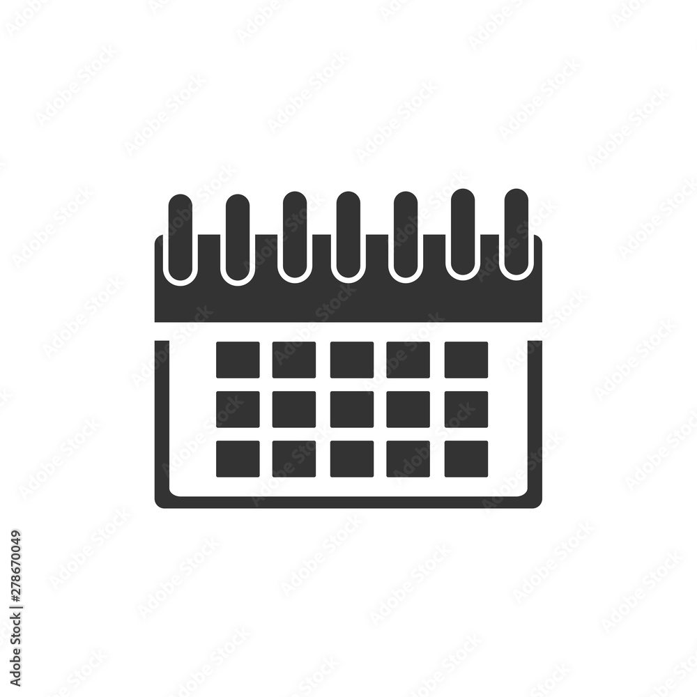 Aufkleber calendar icon template color editable. calender on the wall symbol vector sign isolated on white bac