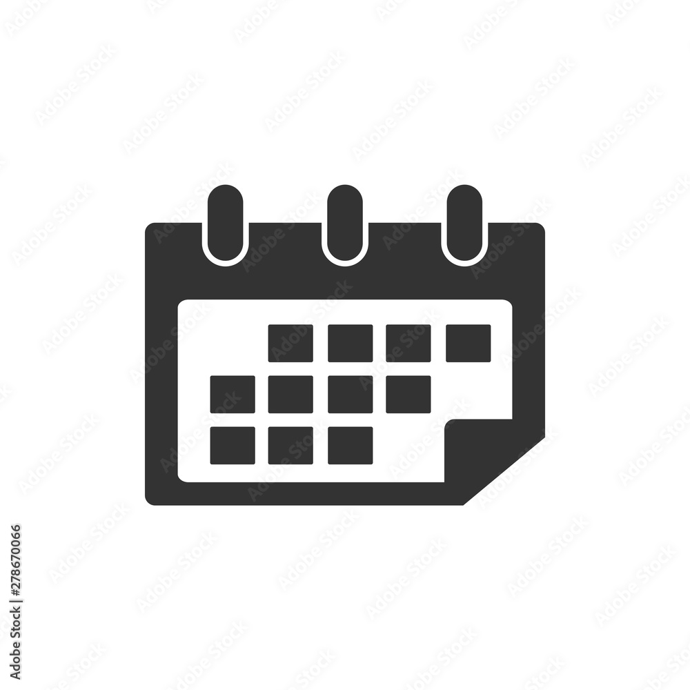 Poster Calendar icon template color editable. Calender on the wall symbol vector sign isolated on white background. Simple logo vector illustration for graphic and web design.