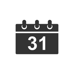 Calendar icon template color editable. Calender on the wall symbol vector sign isolated on white background. Simple logo vector illustration for graphic and web design.