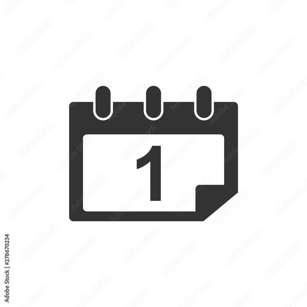 Aufkleber calendar icon template color editable. calender on the wall symbol vector sign isolated on white bac