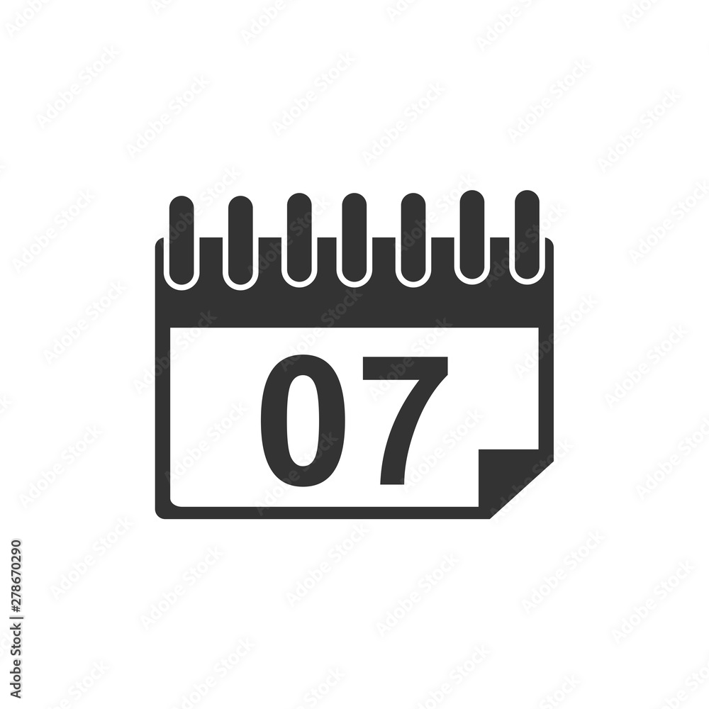 Leinwandbilder calendar icon template color editable. calender on the wall symbol vector sign isolated on white bac