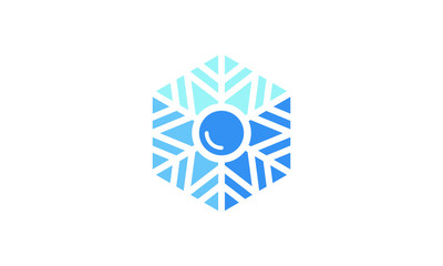 froze photography logo with sharp blue color