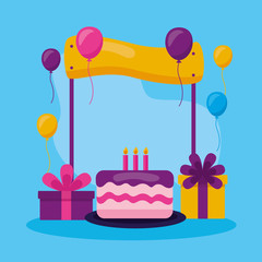 happy birthday people flat design