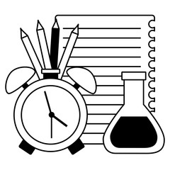 back to school alarm clock and set supplies