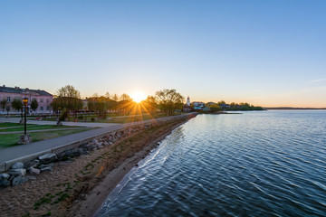 Dawn over Sebezh. Pskov region