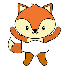cute little fox baby character