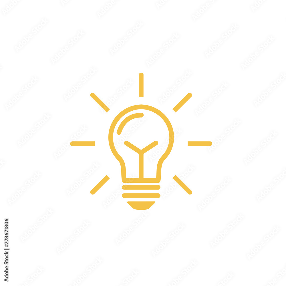 Leinwandbilder light bulb icon template color editable. lightbulb solution idea and creativity symbol vector sign i