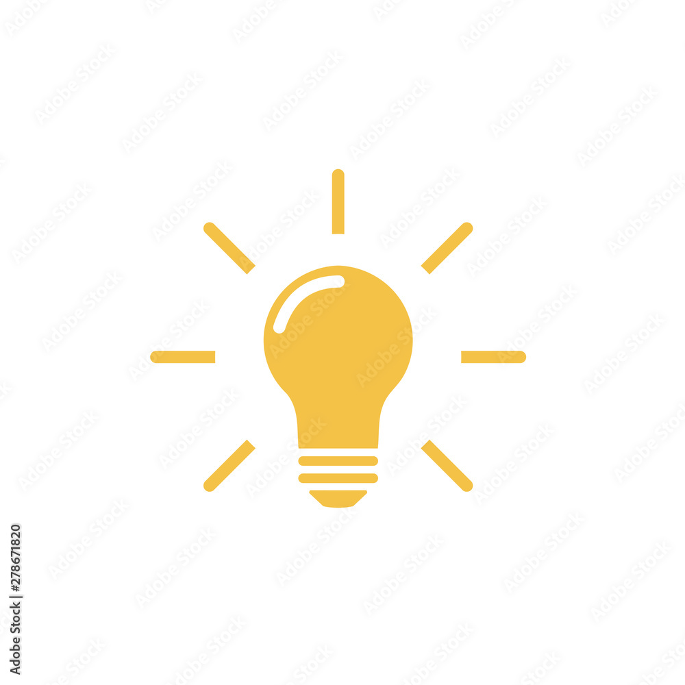 Leinwandbilder light bulb icon template color editable. lightbulb solution idea and creativity symbol vector sign i