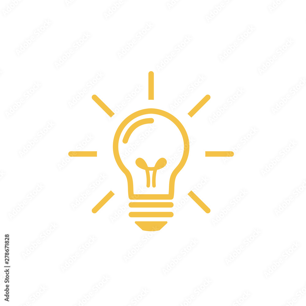 Leinwandbilder light bulb icon template color editable. lightbulb solution idea and creativity symbol vector sign i