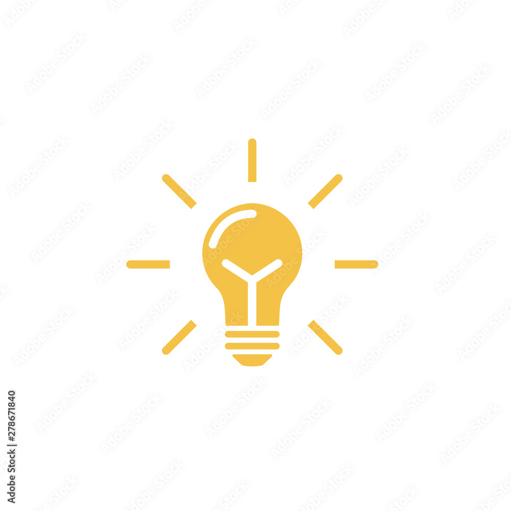 Leinwandbilder light bulb icon template color editable. lightbulb solution idea and creativity symbol vector sign i
