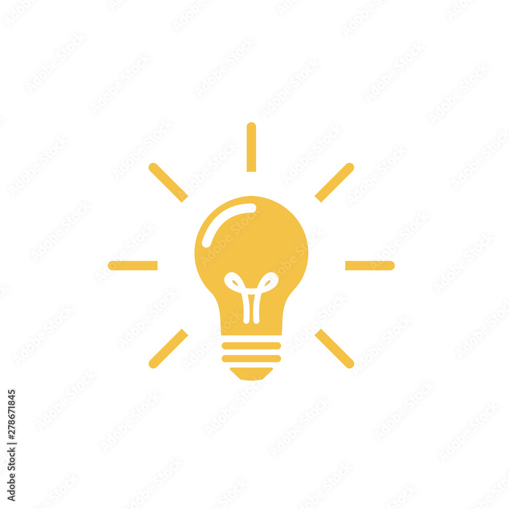 Leinwandbilder light bulb icon template color editable. lightbulb solution idea and creativity symbol vector sign i