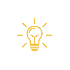 Light bulb icon template color editable. Lightbulb solution idea and creativity symbol vector sign isolated on white background. Simple logo vector illustration for graphic and web design.