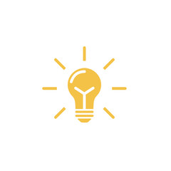 Light bulb icon template color editable. Lightbulb solution idea and creativity symbol vector sign isolated on white background. Simple logo vector illustration for graphic and web design.