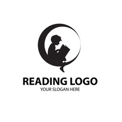 Reading book logo designs