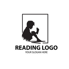 Reading book logo designs