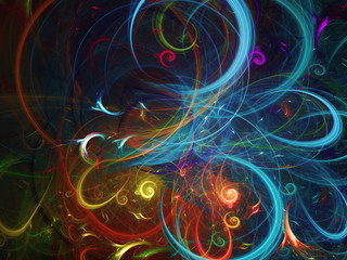 abstract chaotic fractal background 3D rendering illustration