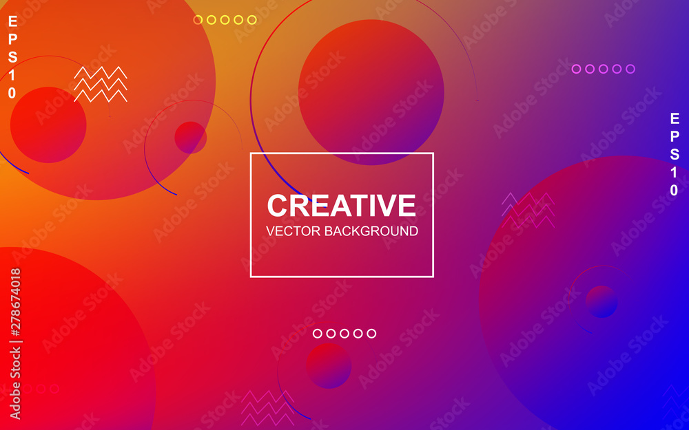 Poster colorful geometric background with fluid shapes composition. modern and minimal layout design templa