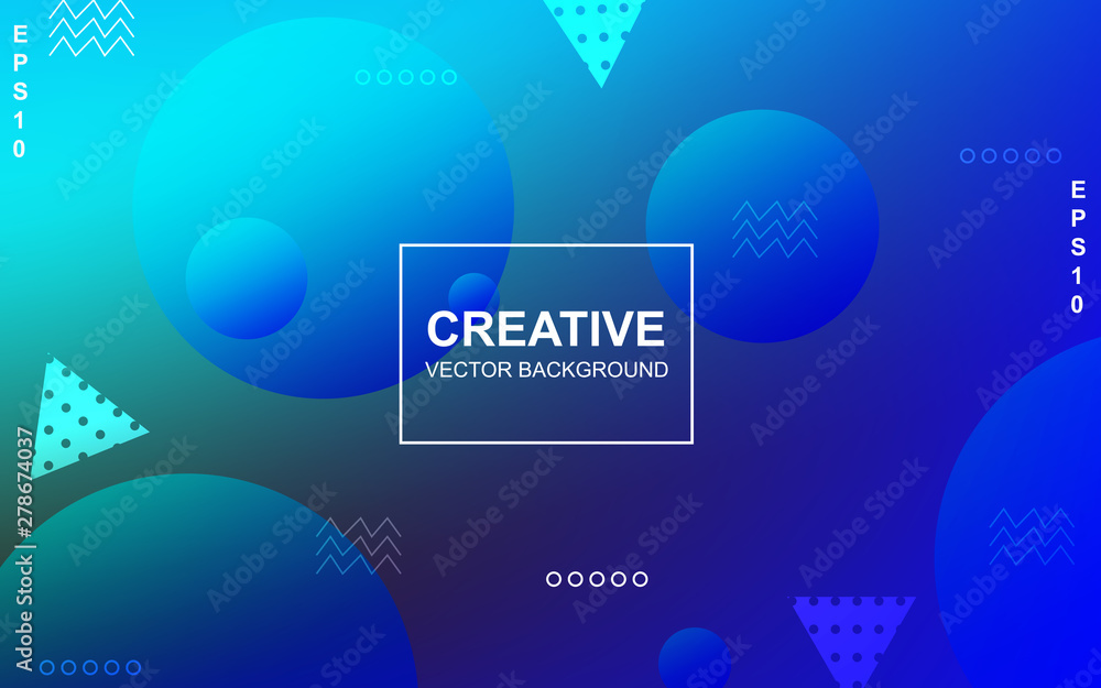 Aufkleber colorful geometric background with fluid shapes composition. modern and minimal layout design templa